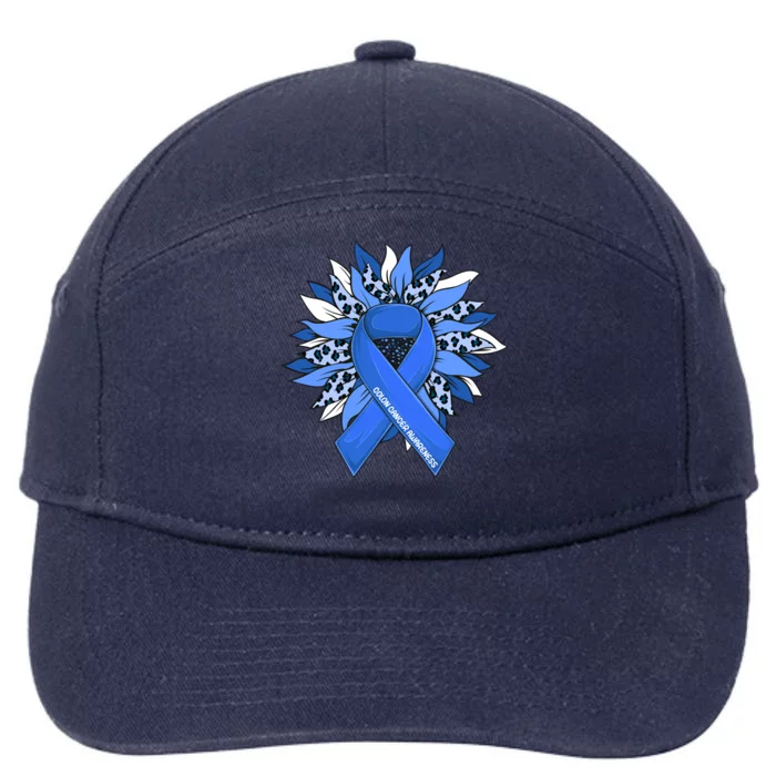 Colon Cancer Gift Sunflower Colon Cancer Awareness Gift 7-Panel Snapback Hat