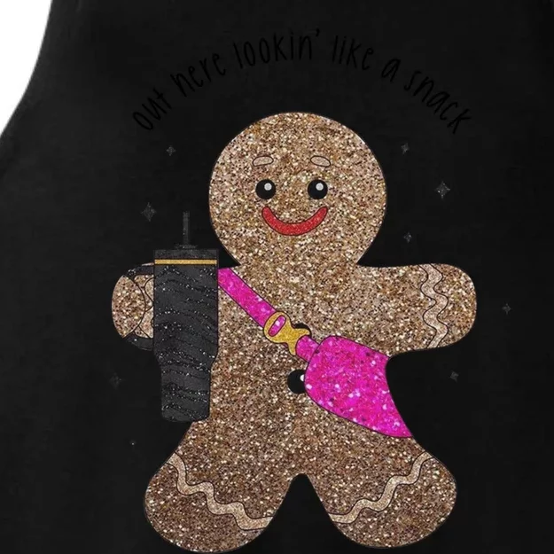 Cookies Christmas Gingerbread Out Here Lookin Like A Snack Gift Ladies Tri-Blend Wicking Tank