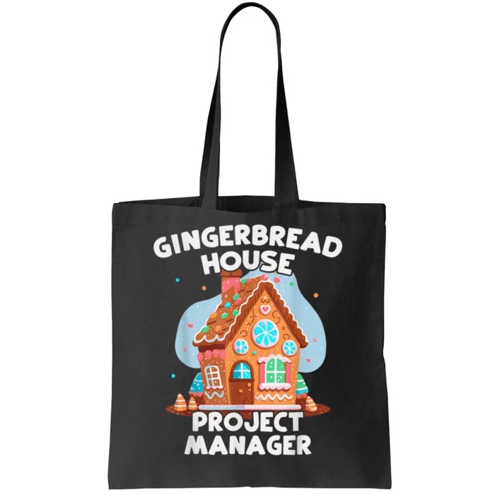 Cute Christmas Gingerbread House Project Manager Tote Bag