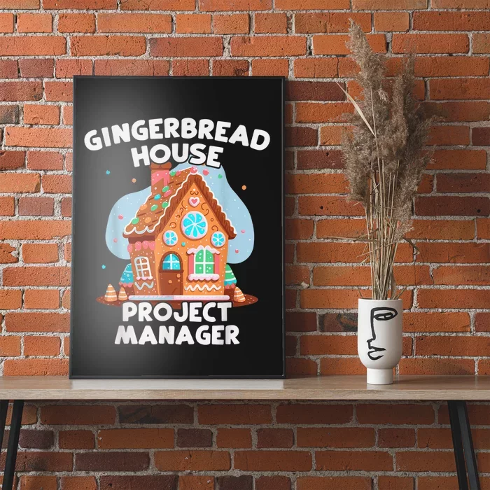 Cute Christmas Gingerbread House Project Manager Poster