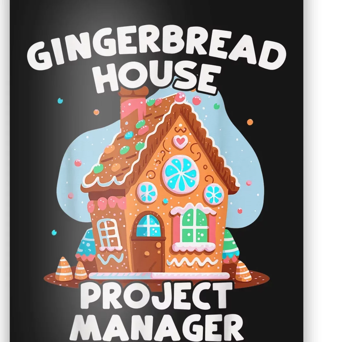 Cute Christmas Gingerbread House Project Manager Poster