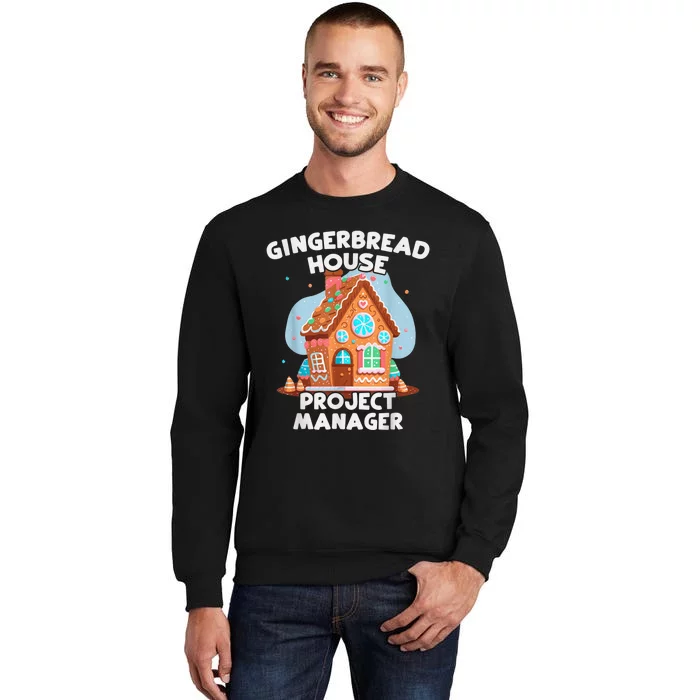 Cute Christmas Gingerbread House Project Manager Tall Sweatshirt