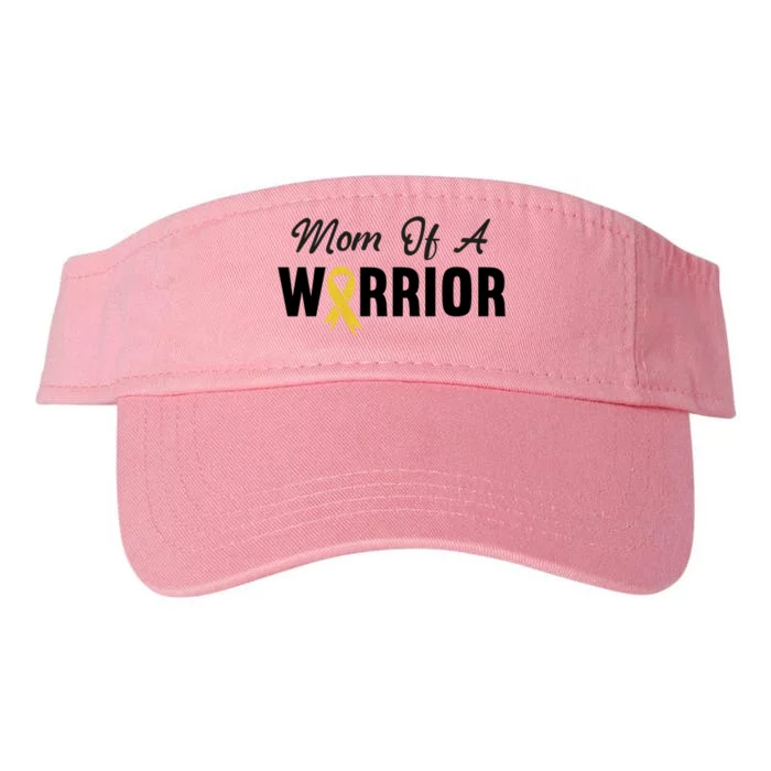 Childhood Cancer Gift Awareness Mom Of A Warrior Messy Bun Gift Valucap Bio-Washed Visor