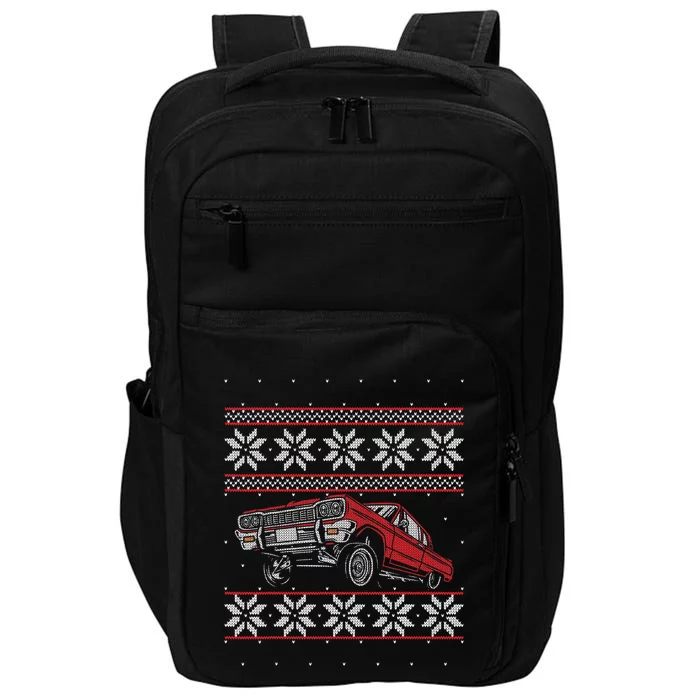 Classic Car Guys Matching Ugly Christmas Old Car Enthusiasts Impact Tech Backpack