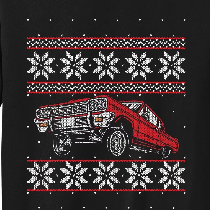 Classic Car Guys Matching Ugly Christmas Old Car Enthusiasts Tall Sweatshirt