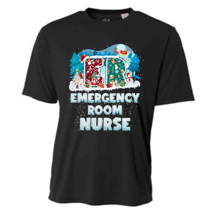 Cute Christmas Gnome Nursing Pajama Christmas Nurse Er Gift Cooling Performance Crew T-Shirt