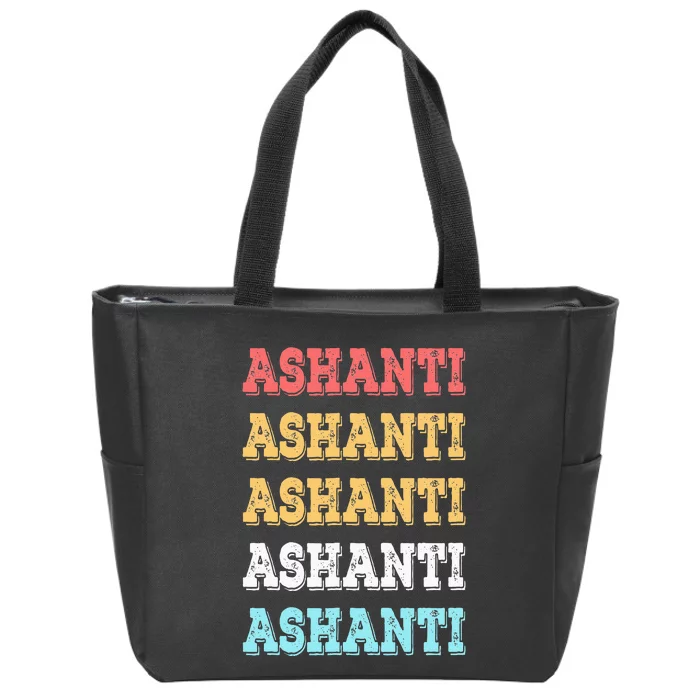 Cute Custom Gift Ashanti Name Personalized Zip Tote Bag