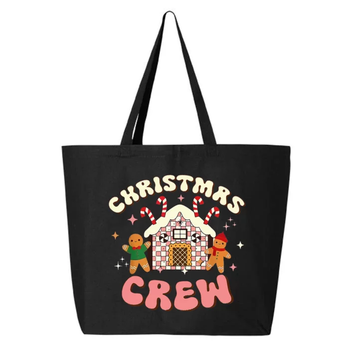 Christmas Crew Gingerbread In Candy House Cute Xmas 25L Jumbo Tote