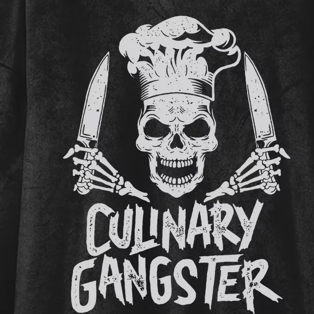 Chef Culinary Gangster Cook Skull Cooking Knife Hooded Wearable Blanket