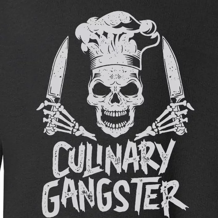 Chef Culinary Gangster Cook Skull Cooking Knife Toddler Sweatshirt