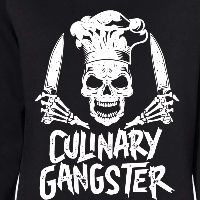 Chef Culinary Gangster Men Women Cook Skull Cooking Knife Womens California Wash Sweatshirt