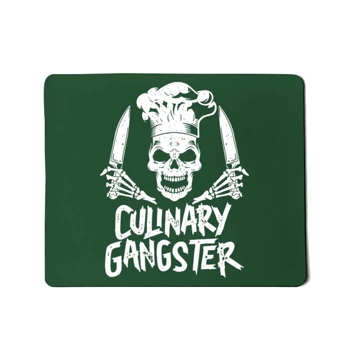 Chef Culinary Gangster Men Women Cook Skull Cooking Knife Mousepad