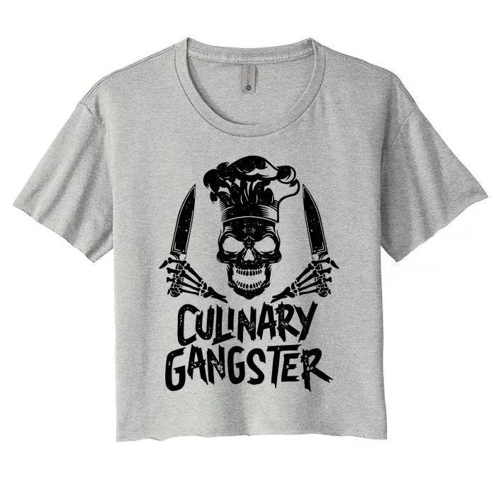 Chef Culinary Gangster Women's Crop Top Tee