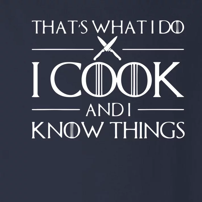 Chef & Cook Gifts I Cook & I Know Things Funny Cooking Toddler Long Sleeve Shirt