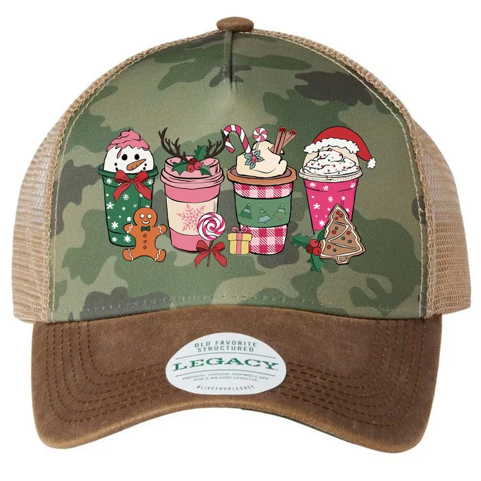 Coffee Christmas Gingerbread Pink Wo Latte Cozy Winter Legacy Tie Dye Trucker Hat