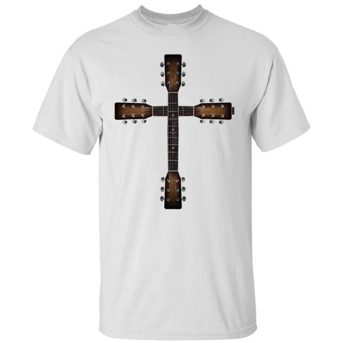 Cool Christian Guitar Cross Cute Musician Guitarist Tall T-Shirt