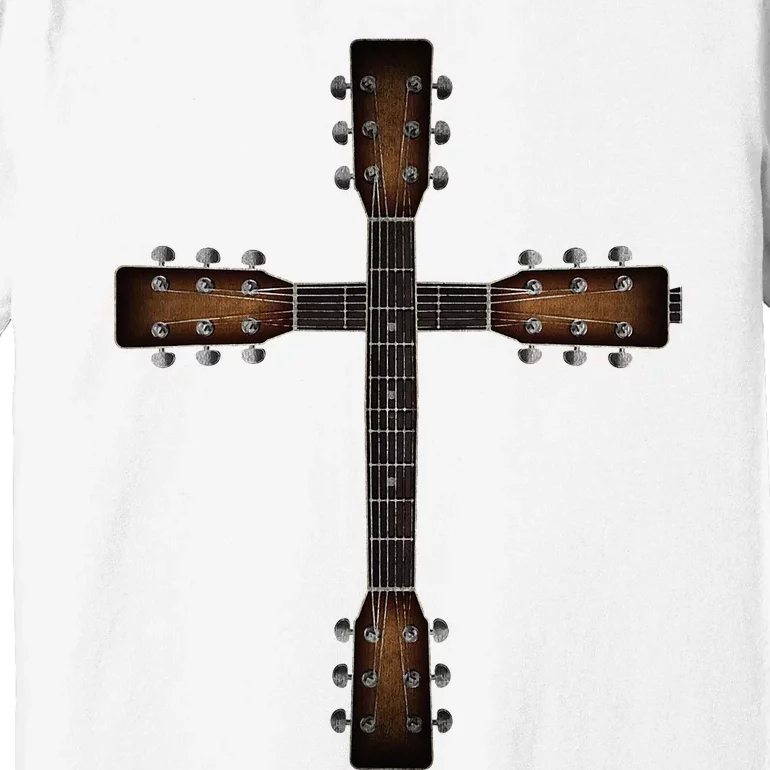 Cool Christian Guitar Cross Cute Musician Guitarist Premium T-Shirt