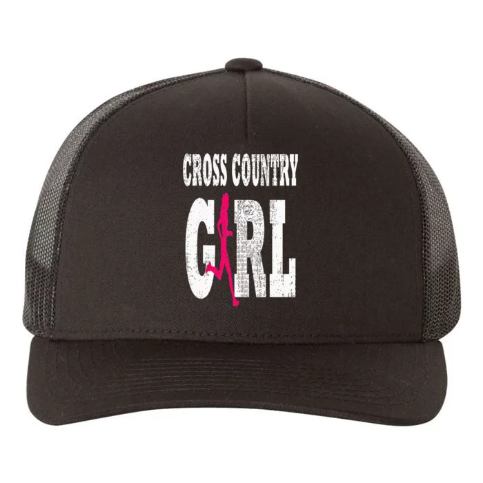 Cross Country Girl Runner Silhouette Sport Gift Yupoong Adult 5-Panel Trucker Hat