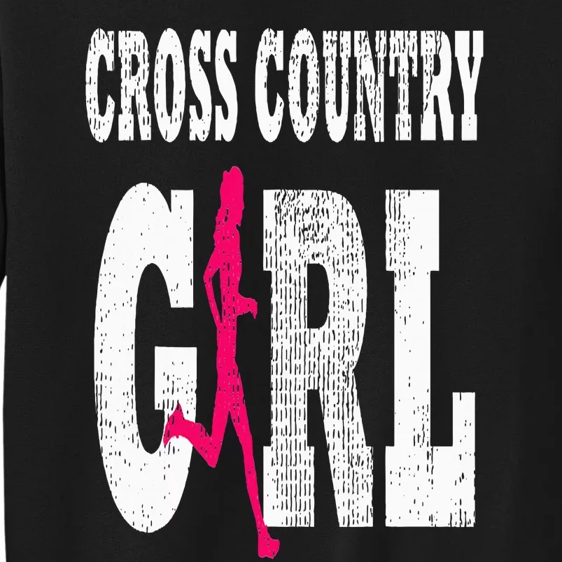 Cross Country Girl Runner Silhouette Sport Gift Tall Sweatshirt