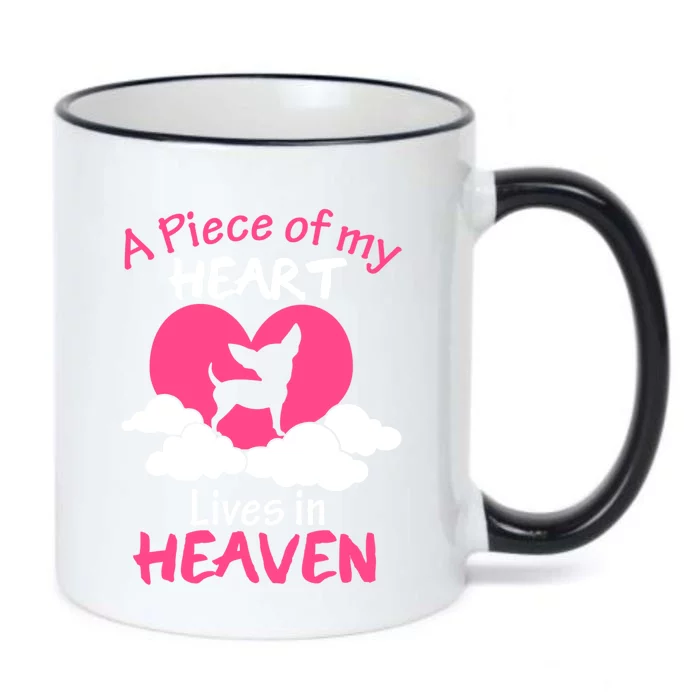 Chihuahua Cool Gift A Piece Of My Heart In Heaven Gift Black Color Changing Mug