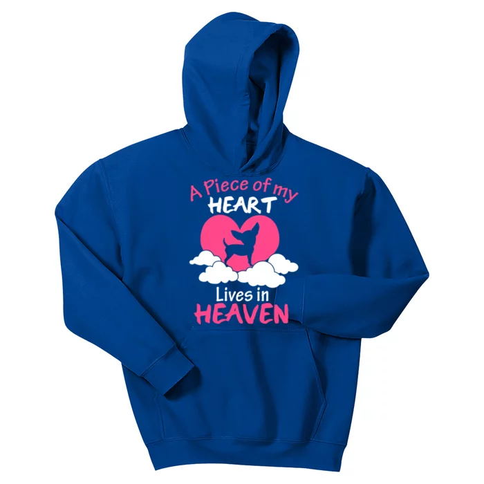 Chihuahua Cool Gift A Piece Of My Heart In Heaven Gift Kids Hoodie