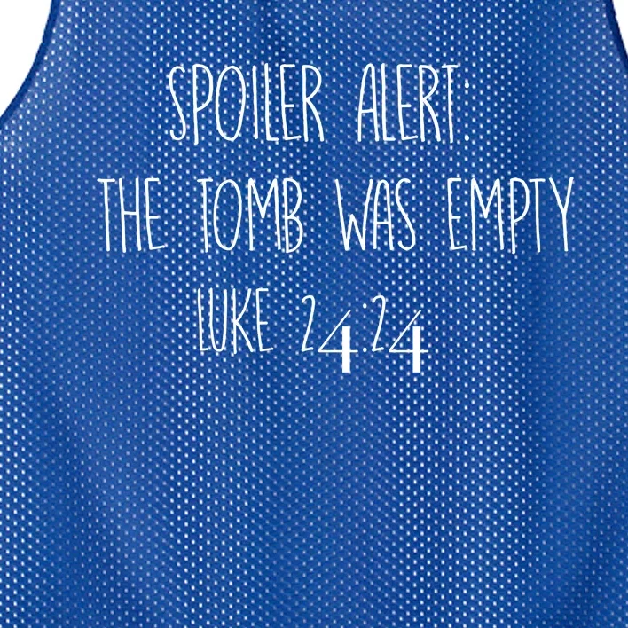 Christian Cool Gift Spoiler Alert: The Tomb Was Empty Mesh Reversible Basketball Jersey Tank