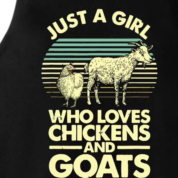 Cool Chicken Goat For Women Girl Chicken Farmer Goat Lovers Ladies Tri-Blend Wicking Tank