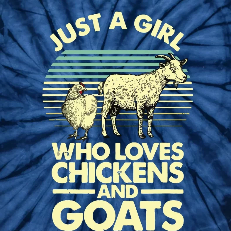 Cool Chicken Goat For Women Girl Chicken Farmer Goat Lovers Tie-Dye T-Shirt