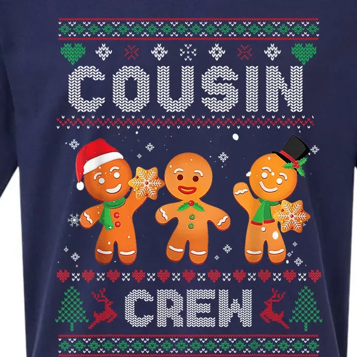 Cousin Crew Gingerbread Man Ugly Christmas Sweater Pajamas Sueded Cloud Jersey T-Shirt