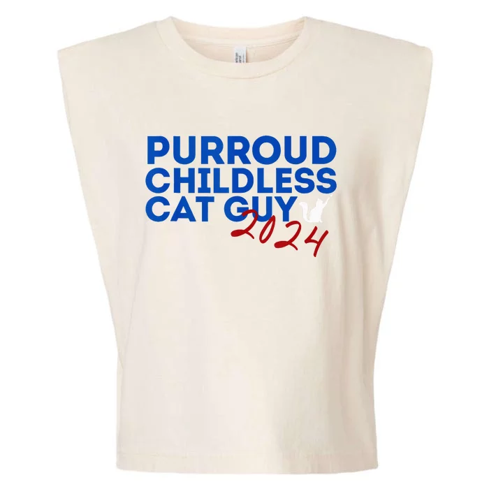 Childless Cat Guy Funny Childless Cat 2024 Childless Cat Garment-Dyed Women's Muscle Tee