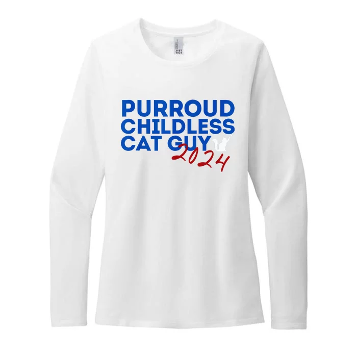 Childless Cat Guy Funny Childless Cat 2024 Childless Cat Womens CVC Long Sleeve Shirt