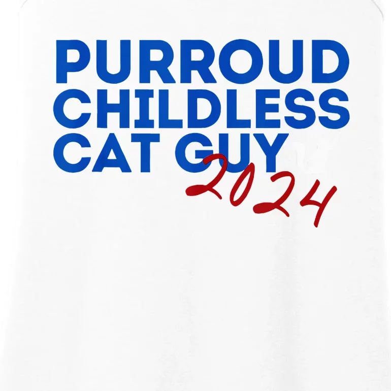 Childless Cat Guy Funny Childless Cat 2024 Childless Cat Ladies Essential Tank