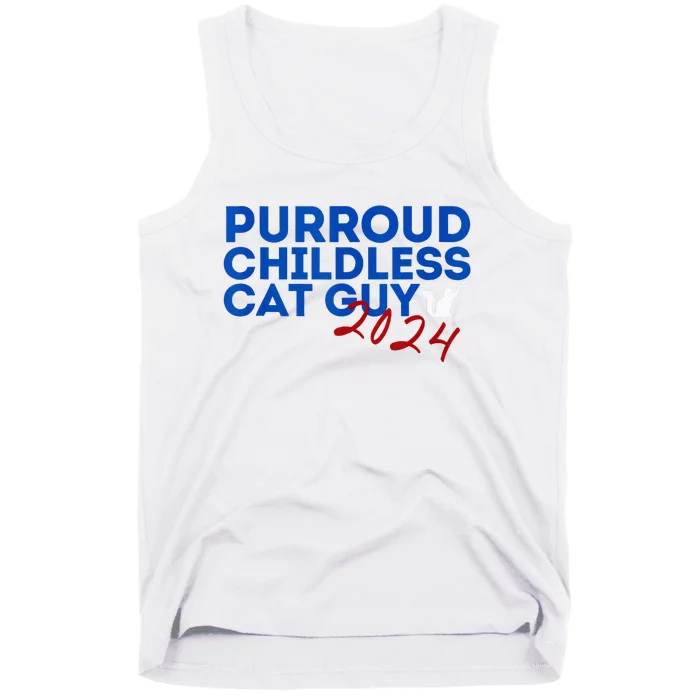 Childless Cat Guy Funny Childless Cat 2024 Childless Cat Tank Top