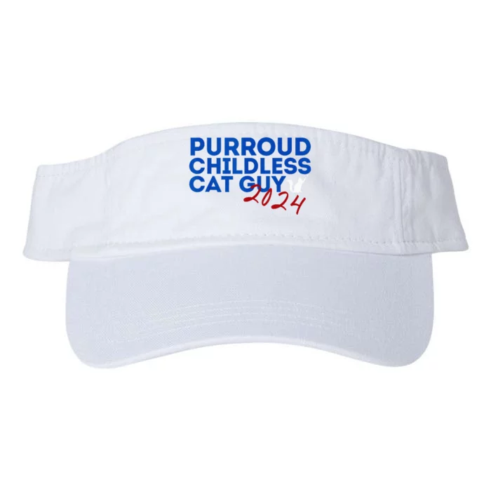 Childless Cat Guy Funny Childless Cat 2024 Childless Cat Valucap Bio-Washed Visor