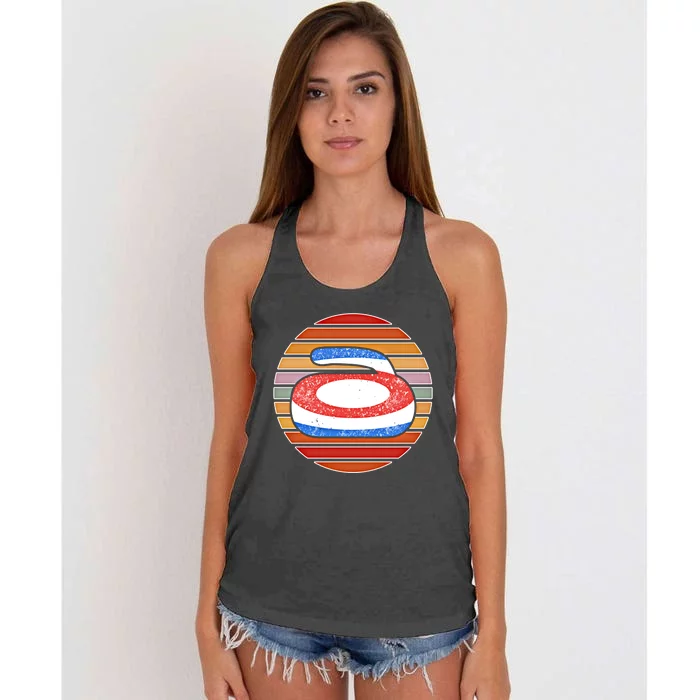 Curling Cool Gift Women's Knotted Racerback Tank