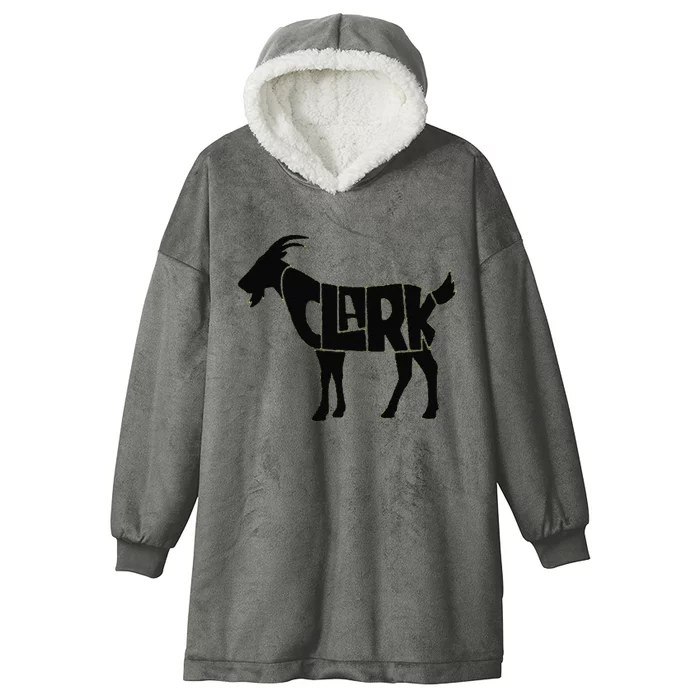 Cute Clark Goat Basketball Fan Gift Hooded Wearable Blanket