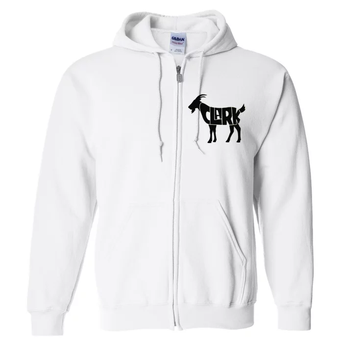 Cute Clark Goat Basketball Fan Gift Full Zip Hoodie