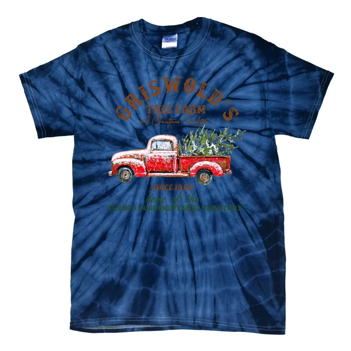 Cool Funny Griswold Christmas Tree Farm Tie-Dye T-Shirt