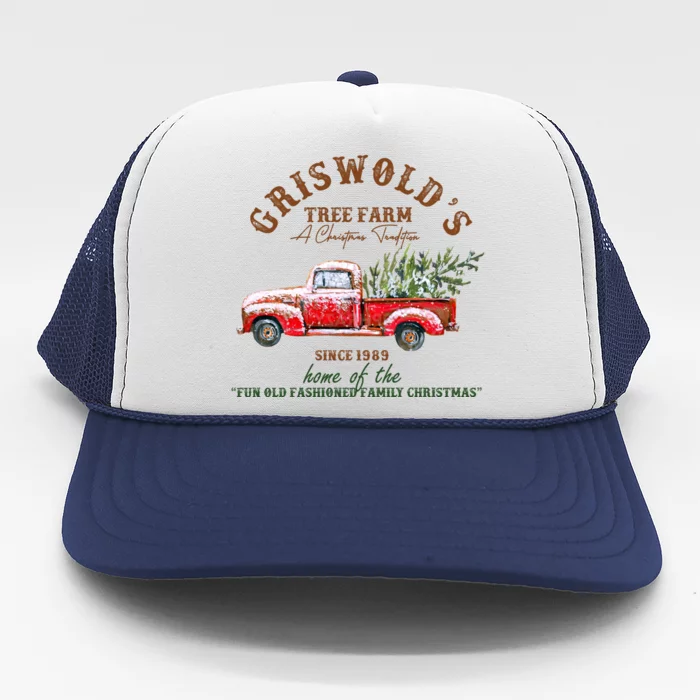 Cool Funny Griswold Christmas Tree Farm Trucker Hat