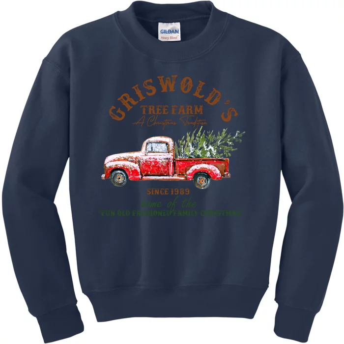 Cool Funny Griswold Christmas Tree Farm Kids Sweatshirt