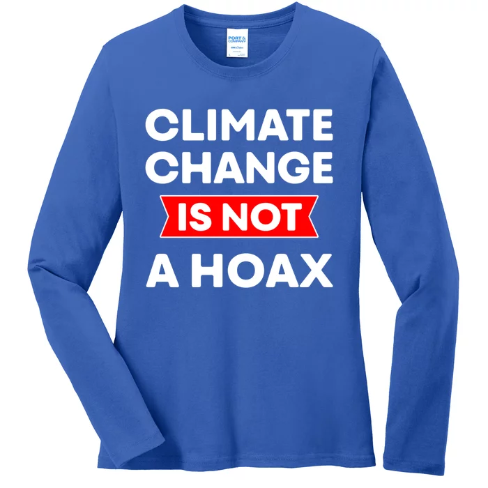 Climate Change Gift Ladies Long Sleeve Shirt