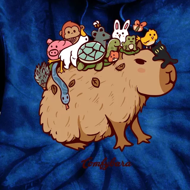 COMFYBARA Capybara Guinea Pig Tie Dye Hoodie