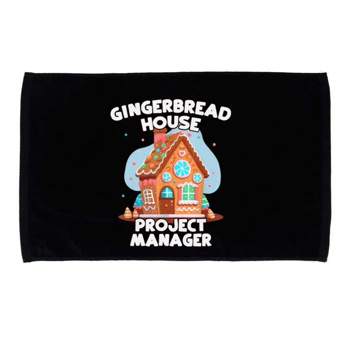 Cute Christmas Gingerbread House Project Manager Microfiber Hand Towel