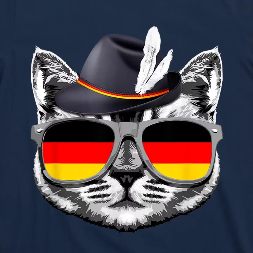 Cute Cat German Flag Oktoberfest Pride Germany Festival T-Shirt