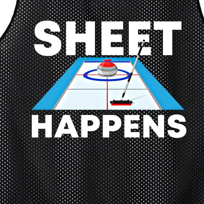 Curling Cute Gift Mesh Reversible Basketball Jersey Tank