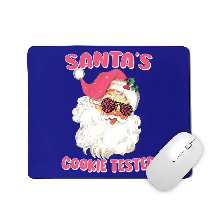 Christmas Cute Gift SantaS Cookie Tester Pink Leopard Santa Great Gift Mousepad