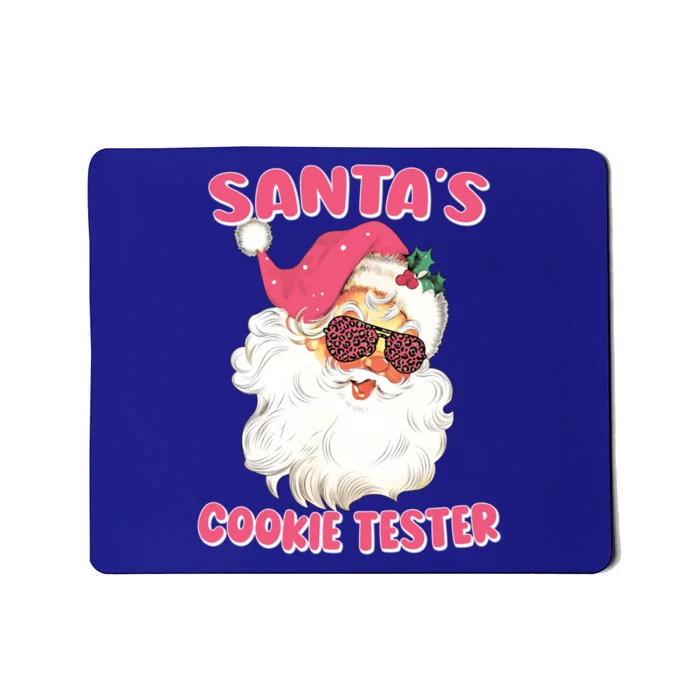 Christmas Cute Gift SantaS Cookie Tester Pink Leopard Santa Great Gift Mousepad