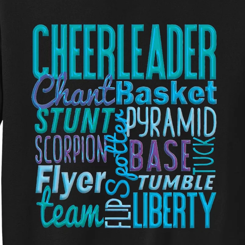 Cute Cheerleader Gift Blue Cheer Moves Cheerleading Coach Sweatshirt