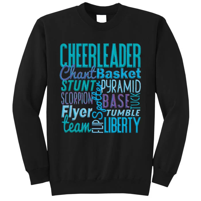 Cute Cheerleader Gift Blue Cheer Moves Cheerleading Coach Sweatshirt