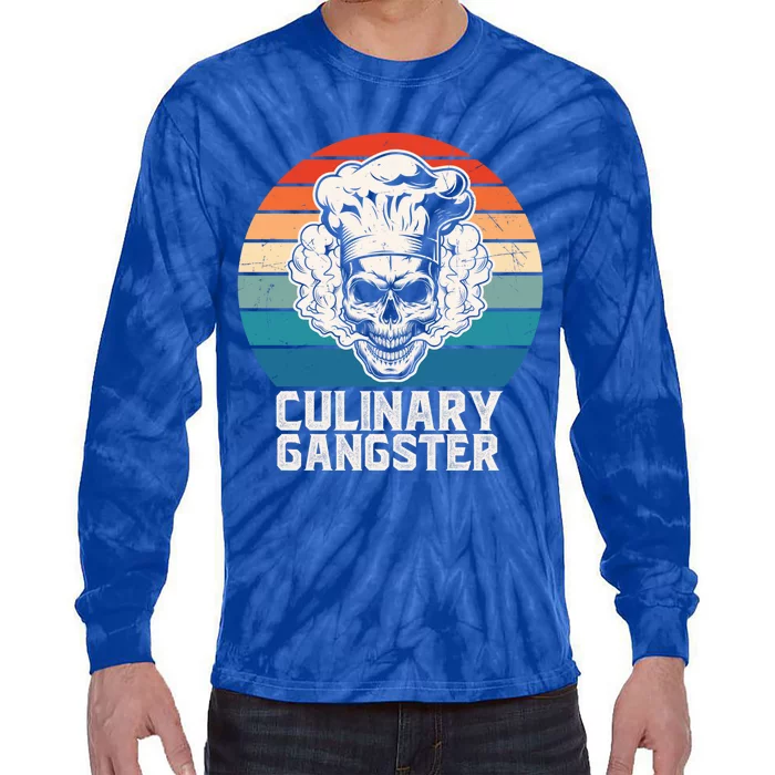 Cool Cooking Guru Culinary Gangster Funny Food Chef Gift Tie-Dye Long Sleeve Shirt